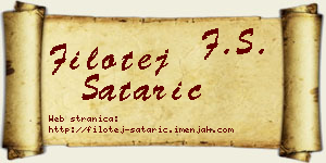 Filotej Satarić vizit kartica